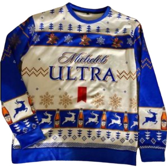 Other - Winter Holiday Sweatshirt Michelob ultra with beer & Reindeer Size XXL RARE